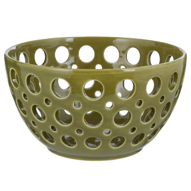 REVIEW DEKORATÍVNA MISA S OTVORMI 20 CM – ZELENÁ