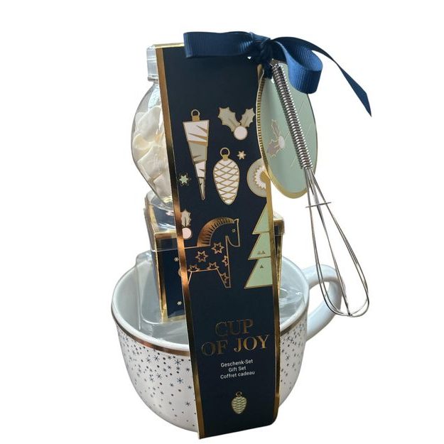 CUP OF JOY VEĽKÝ HRNČEK S ČOKOLÁDOU - MODRÁ