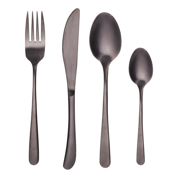 KINGS PRÍBORY MATNÉ SET 4 KS – ČIERNA