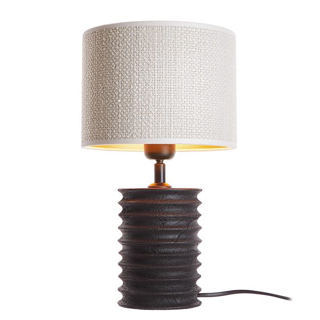 GROOVED STOLNÁ LAMPA 36 CM - ČIERNA/KRÉMOVÁ
