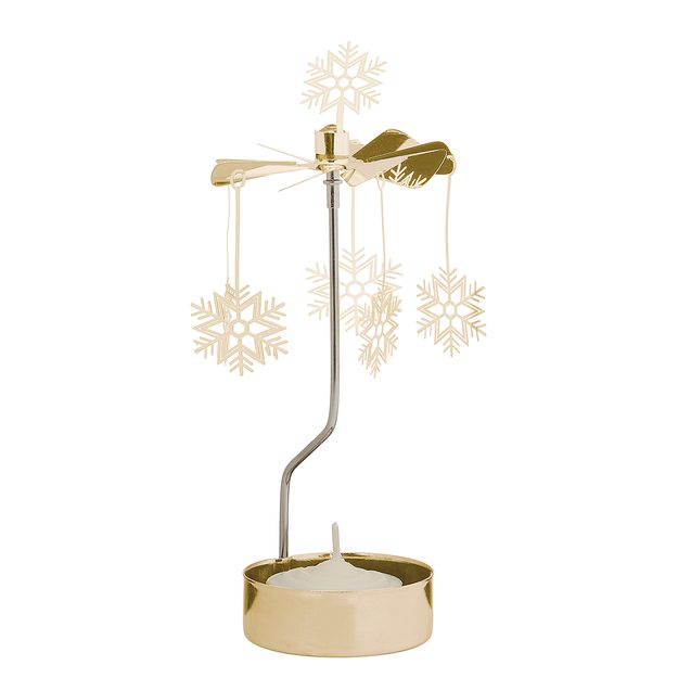 MERRY-GO-ROUND KOLOTOČ NA ČAJOVOU SVÍČKU SNEHOVÁ VLOČKA