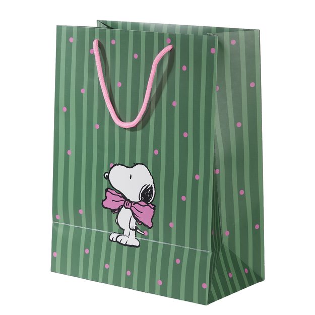 PEANUTS DARČEKOVÁ TAŠKA VEĽKÁ SNOOPY S MAŠĽOU - ZELENÁ