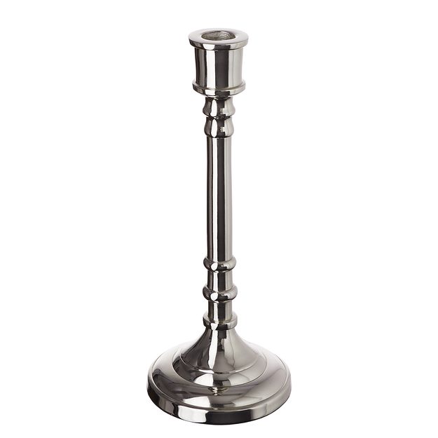 PURE CLASSICS SVIETNIK NA DLHÚ SVIEČKU 24 CM - STRIEBORNÁ