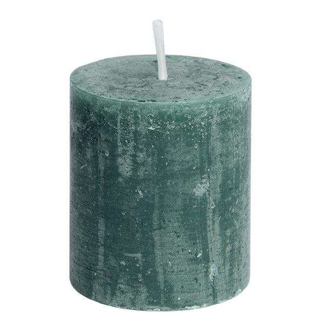 RUSTIC SVIEČKA 8 CM - TM. ZELENÁ