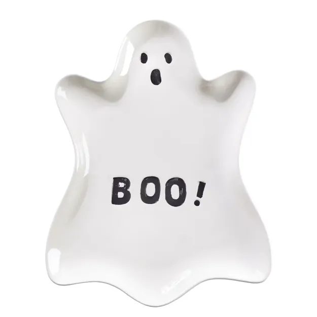 HALLOWEEN DEKORAČNÝ TANIER DUCH 36 CM - BIELA