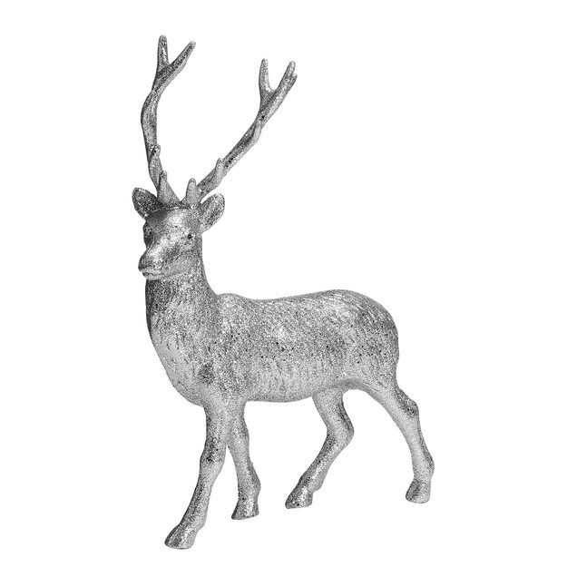X-MAS JELEŇ S TRBLIETKAMI 30 CM - STRIEBORNÁ