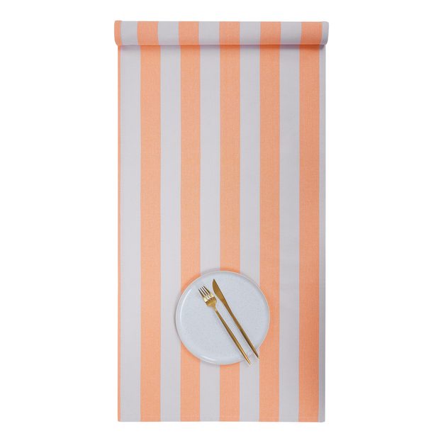 LITTLE ITALY BEHÚŇ NA STÔL 160 X 50 CM - ORANŽOVÁ/BIELA