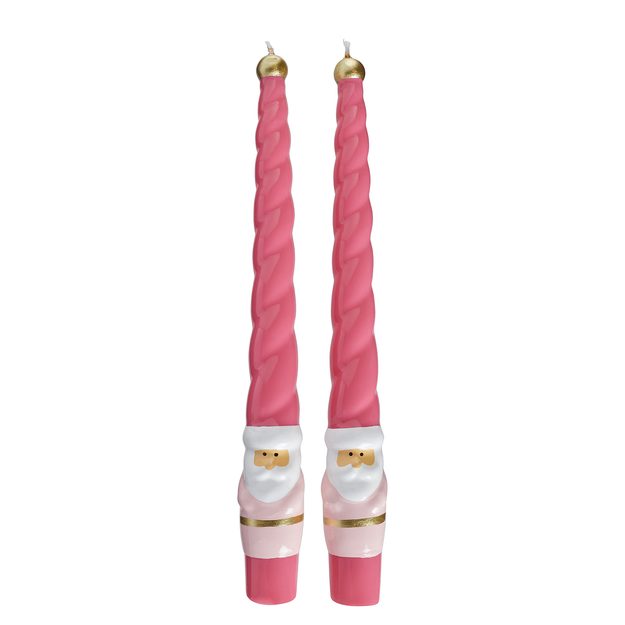 TWISTED SADA SVIEČOK SANTA 2 KS 27 CM - RUŽOVÁ