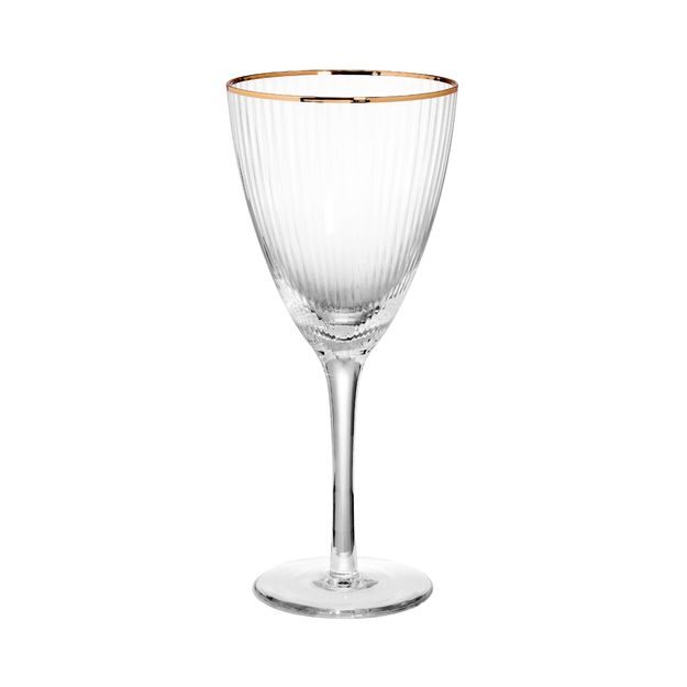 GOLDEN TWENTIES POHÁRE NA VÍNO SO ZLATÝM OKRAJOM 280 ML