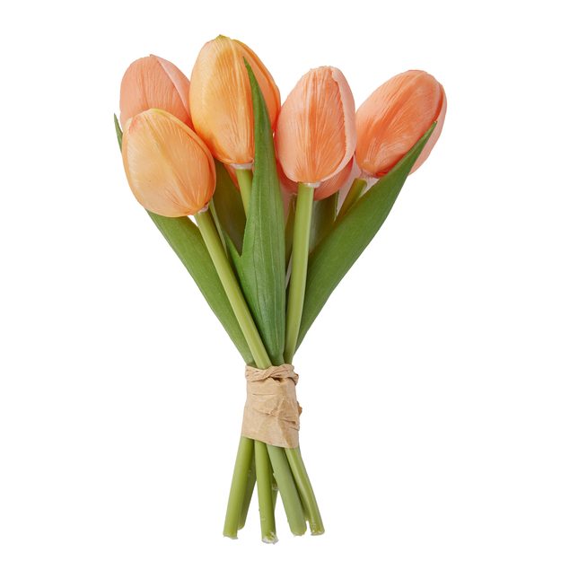 FLORISTA ZVÄZOK MINI TULIPÁNOV 7 KS 16 CM - ORANŽOVÁ