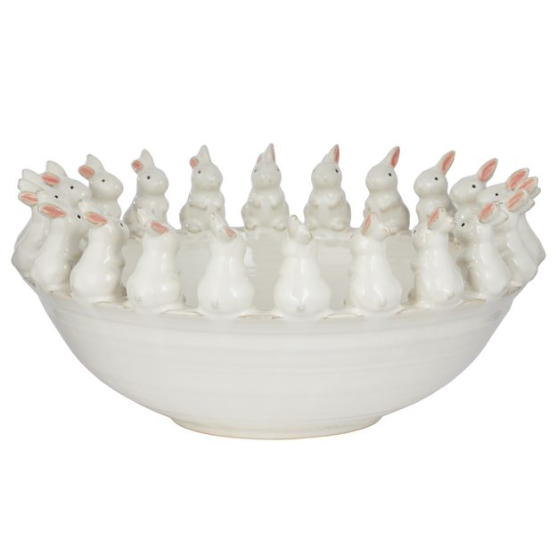 CIRCLE OF FRIENDS MISA ZAJAČIKY 40 CM – BIELA