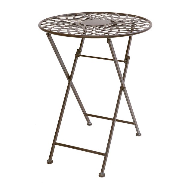 MANDALA GARDEN ZÁHRADNÝ STÔL 58 CM - TM. HNEDÁ