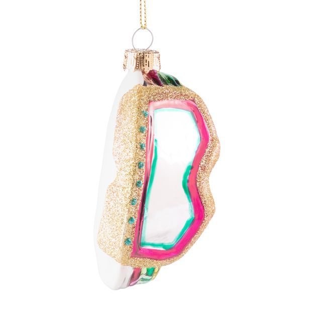 HANG ON SKLENENÁ OZDOBA LYŽIARSKE OKULIARE