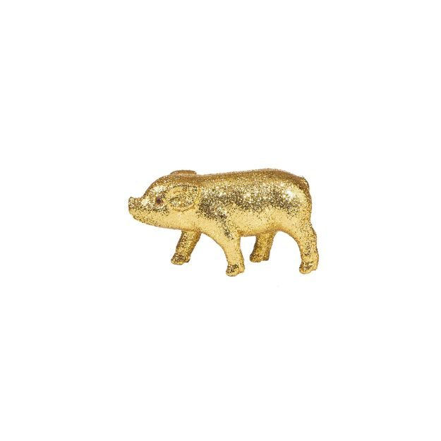 PIGGY PRASÁTKO SE TŘPYTKAMI 9 CM - ZLATÁ