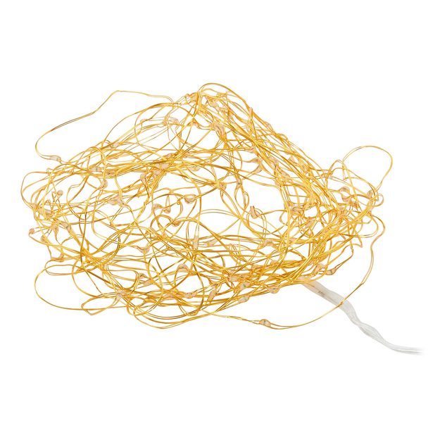 TWINE LIGHTS LED SVETELNÁ REŤAZ S USB 100 SVETIEL - ZLATÁ