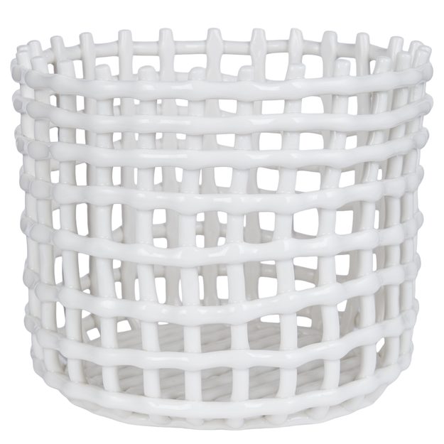 CRAFT KERAMICKÝ KOŠÍK 24 CM – BIELA