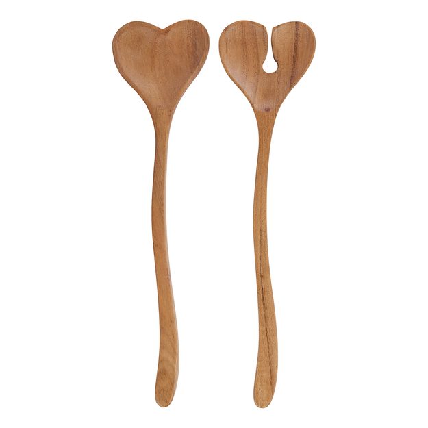 ACACIA ŠALÁTOVÝ PRÍBOR SRDCE SET 2 KS