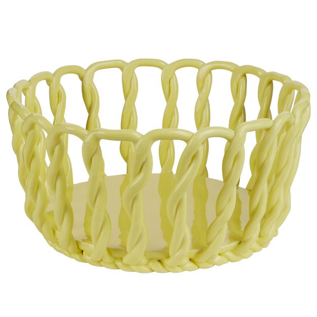 CRAFT KERAMICKÝ KOŠÍK 25 CM – ŽLTÁ