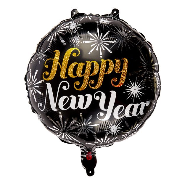 HAPPY NEW YEAR FÓLIOVÝ BALÓN OKRÚHLY