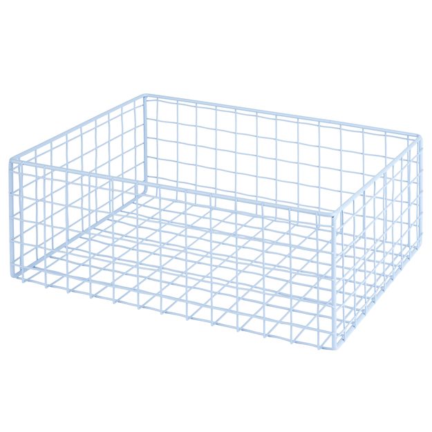 DEPOSIT ÚLOŽNÝ KOVOVÝ KÔŠ 24 X 34 CM - SV. MODRÁ