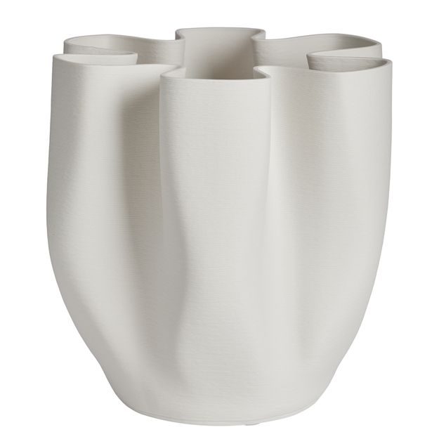 VISION VÁZA S 3D TLAČOU 26 CM - BIELA