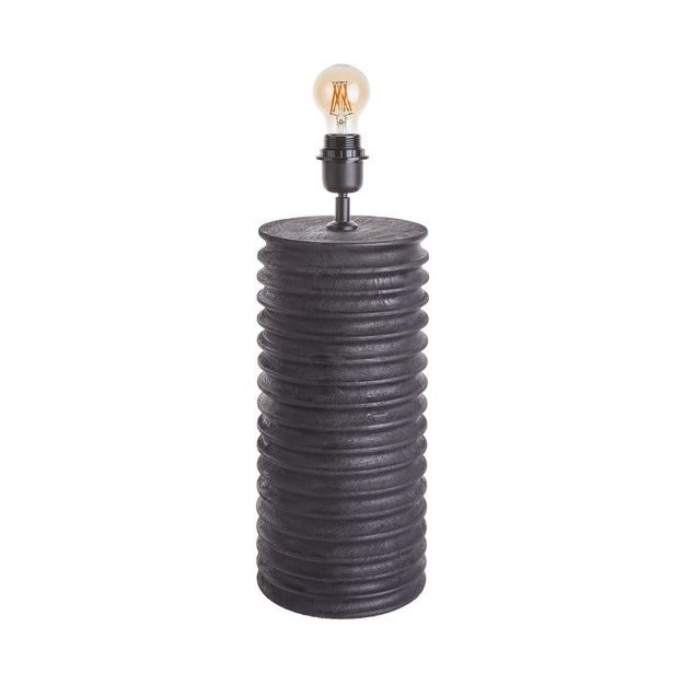 GROOVED PODSTAVEC LAMPY 48 CM - ČIERNA