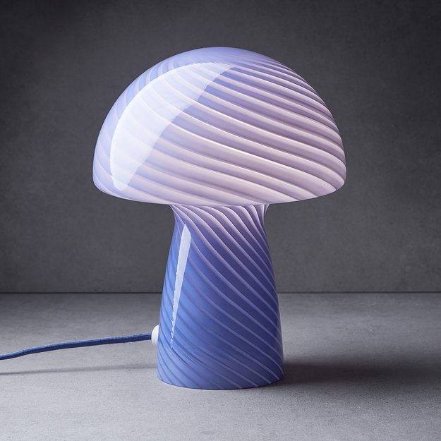FUNGI TOWN SKLENENÁ LAMPA - MODRÁ
