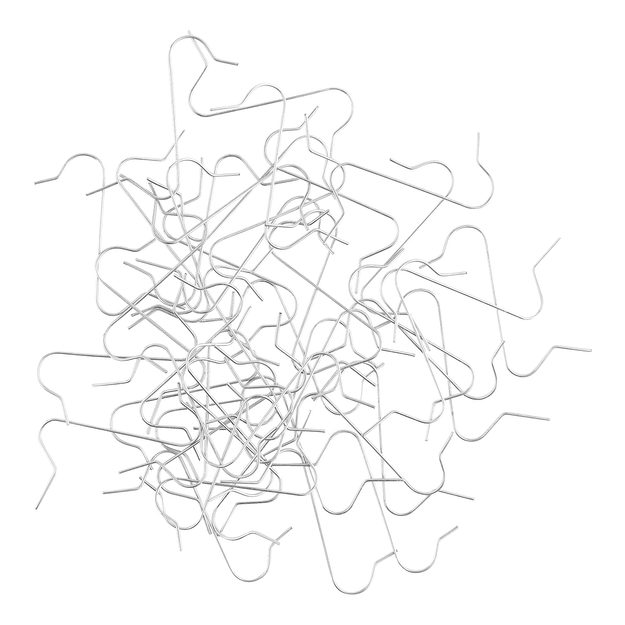 HANG ON HÁČIKY NA VIANOČNÉ OZDOBY SET 50 KS - STRIEBORNÁ