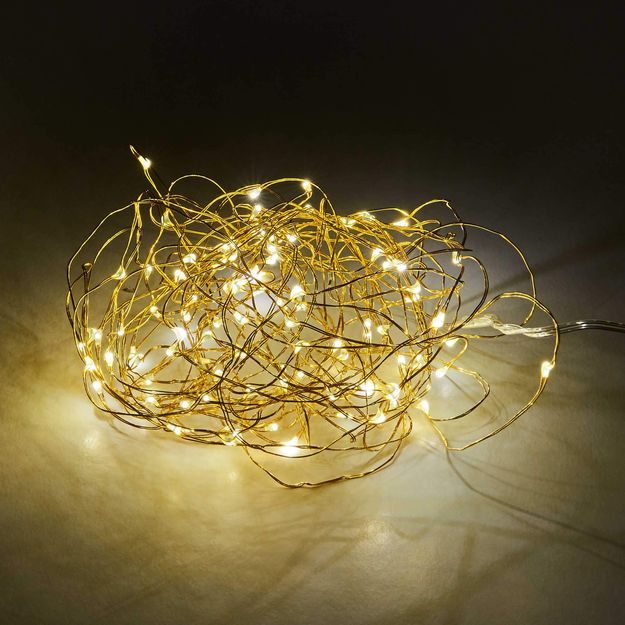 TWINE LIGHTS LED SVETELNÁ REŤAZ S USB 100 SVETIEL - ZLATÁ