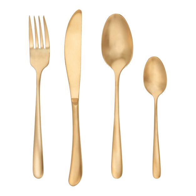 KINGS PRÍBORY MATNÉ SET 4 KS – ZLATÁ