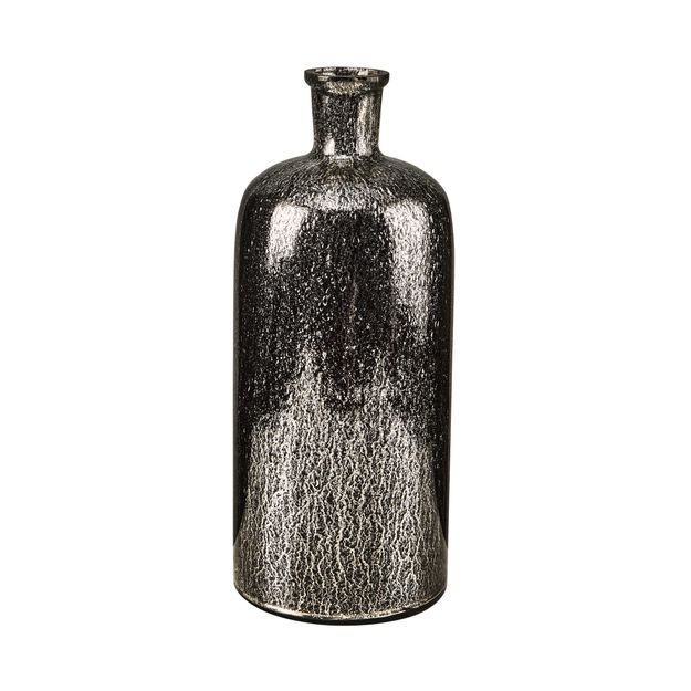 AVA VÁZA SKLENĚNÁ 33 CM - ŠEDÁ