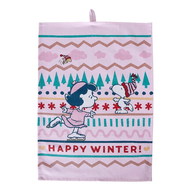 PEANUTS UTIERKA "HAPPY WINTER" - SV. RUŽOVÁ