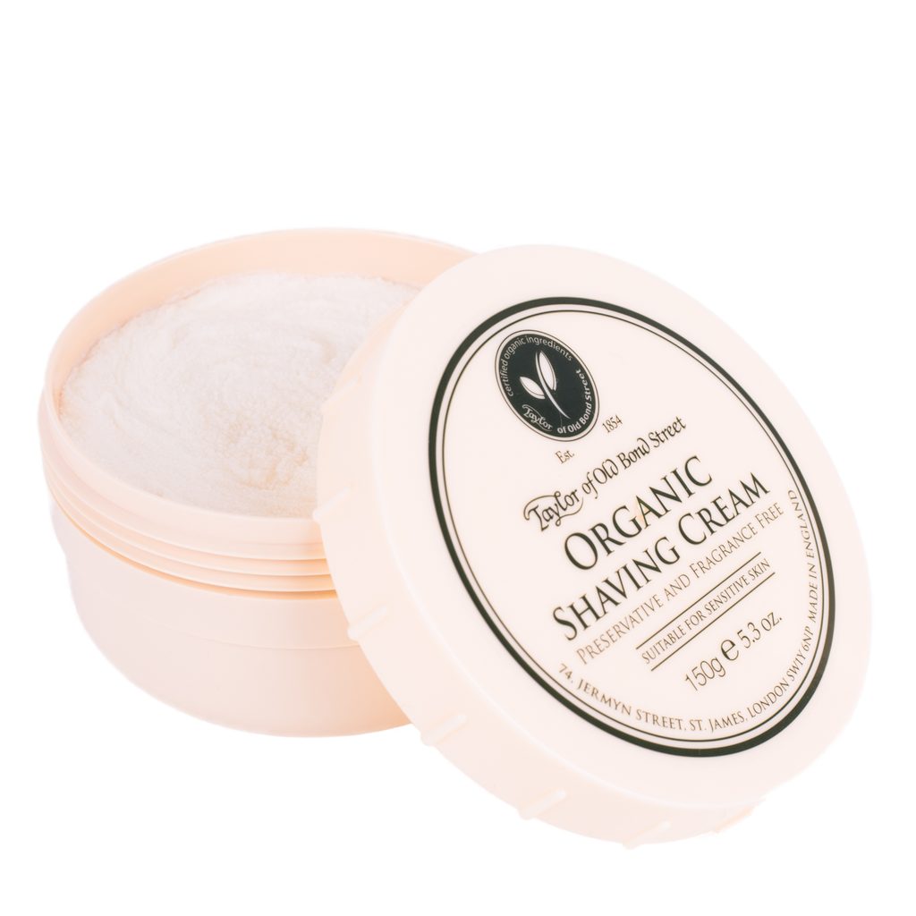 Taylor of Old Bond Street Organic Shaving Cream (150 g) - Taylor of Old  Bond Street - Shaving Creams - For Shaving, Shaving - Gentleman Store