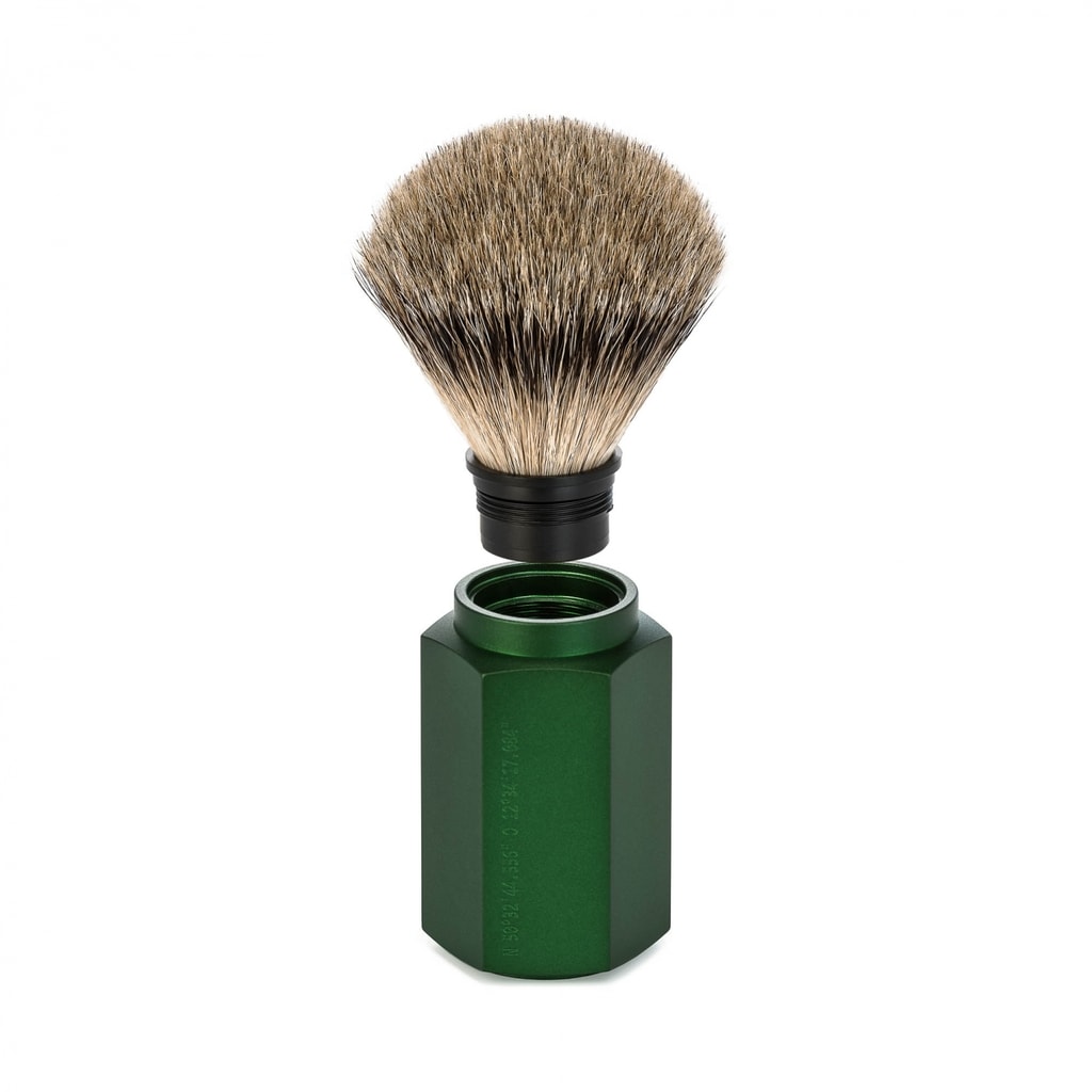 Mühle Hexagon by Mark Braun Silvertip Badger Green Shaving Brush - Mühle - Shaving  Brushes - For Shaving, Shaving - Gentleman Store