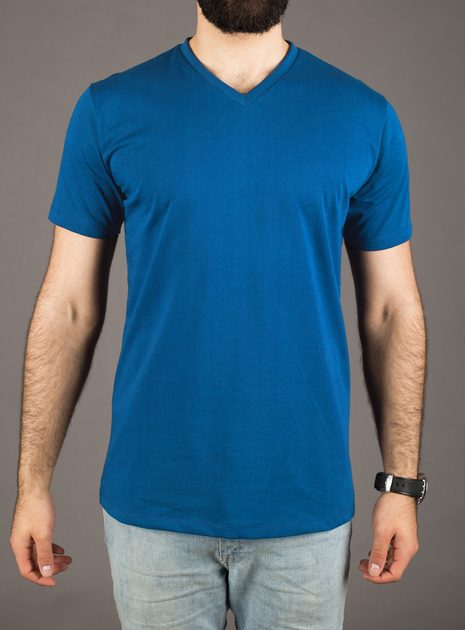 Paul Proper T-shirt - Blue (V-neck 