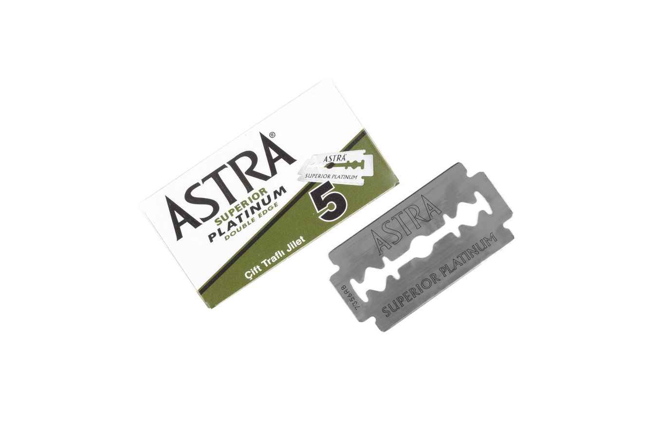 Astra Platinum Double Edge Razor Blades (5 pcs) Astra Razor Blades