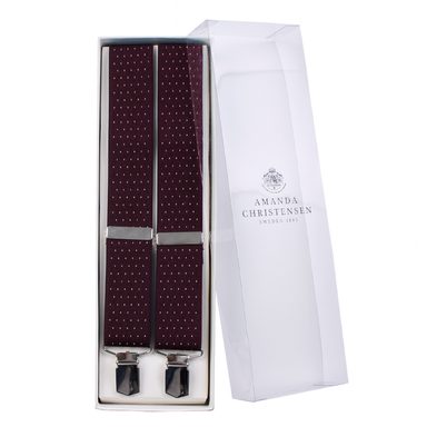 House of Amanda Christensen Dotted Burgundy Suspenders