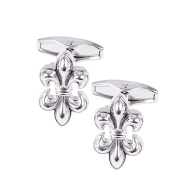 House of Amanda Christensen Silver Flowery Cufflinks