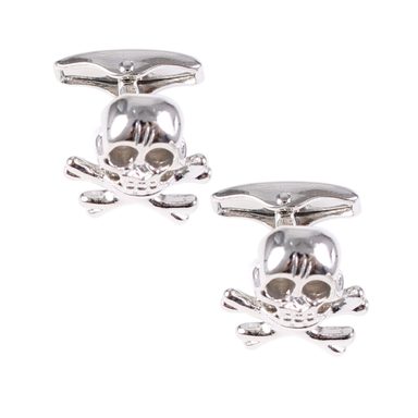 House of Amanda Christensen Silver Pirate Cufflinks