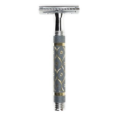 Parker Butterfly Closed Comb Decorated Handle Safety Razor