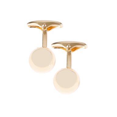 House of Amanda Christensen Gold Round Cufflinks