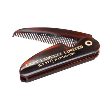 Captain Fawcett Beard Oil & Foldable Beard Comb Gift Set