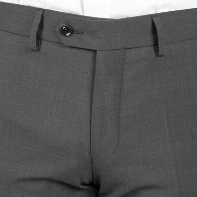 John & Paul 110's Wool Suit Trousers - Dark Grey