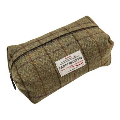 Captain Fawcett Tweed Wash Bag