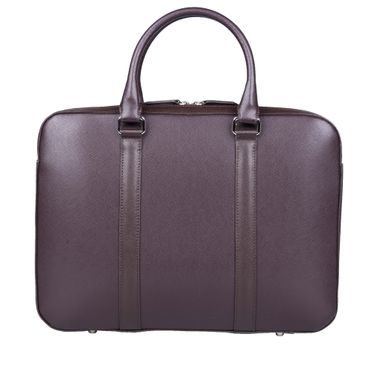 John & Paul Slim Dark Brown Leather Briefcase 2.0