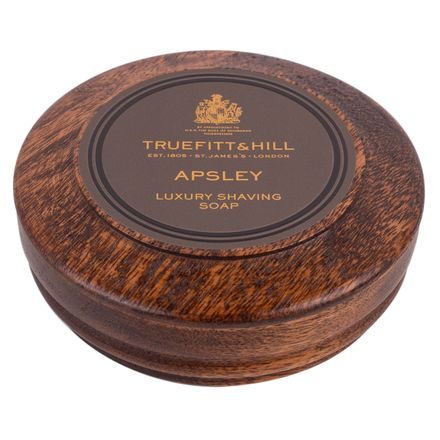 Truefitt & Hill Apsley Shaving Soap in Dark Wooden Bowl