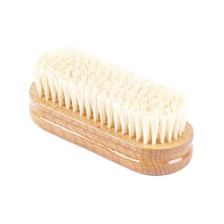 Fine Pure White Bristle Polishing Shoe Brush