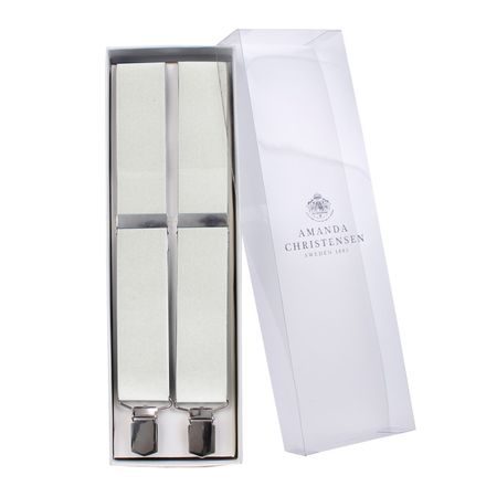 House of Amanda Christensen Plain White Suspenders
