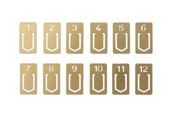 TRAVELER'S COMPANY BRASS PRODUCTS Numbered Brass Clips