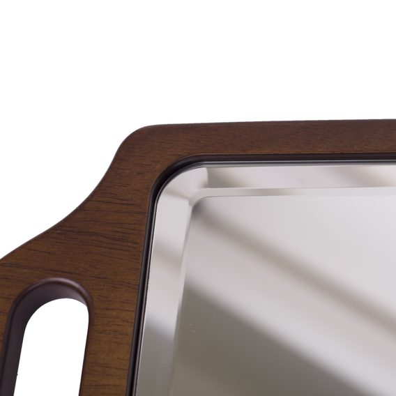 Captain Fawcett Double Handed Wooden Mirror